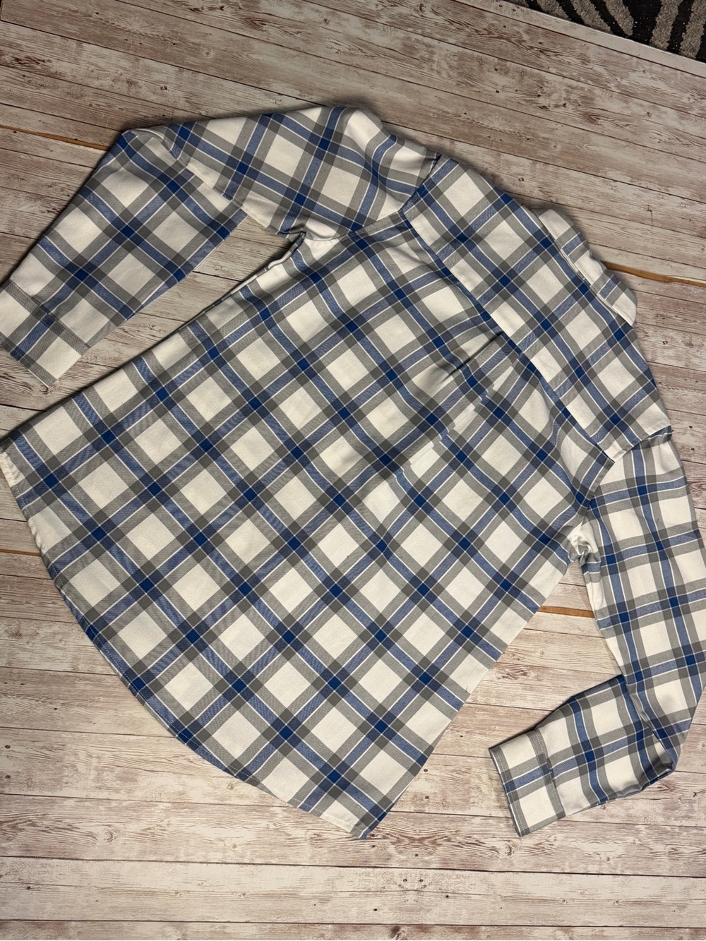 DIXXON Blue and Gray Plaid Button-Up Shirt - Picture 7 of 7